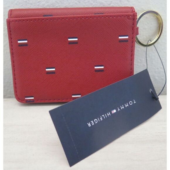 Tommy Hilfiger 69J5890 Multi Signature Logo ID/Credit Card Holder w/Keyring $68+ - Picture 2 of 3